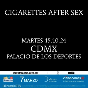 Cigarettes after sex CDMX